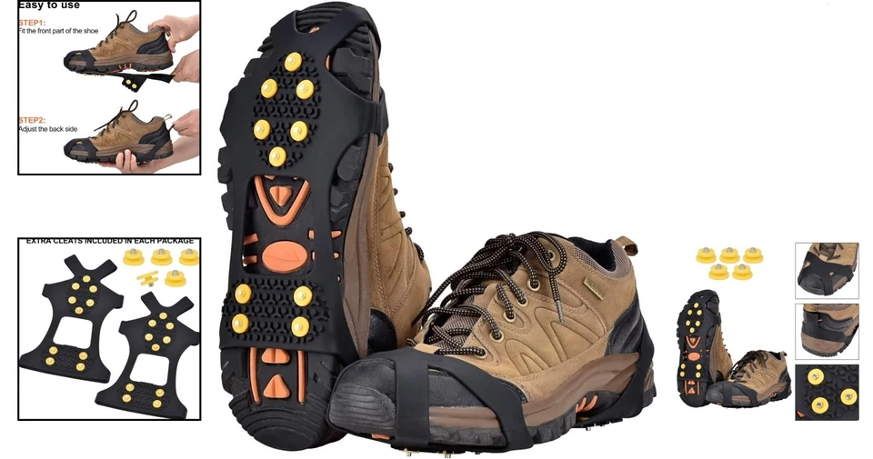 Crampons Aliglow : Adhérence Supérieure pour Chaussures en Conditions Glissantes - Photo 2/4