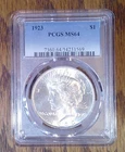 1923-P Peace Silver Dollar PCGS MS64 (569)