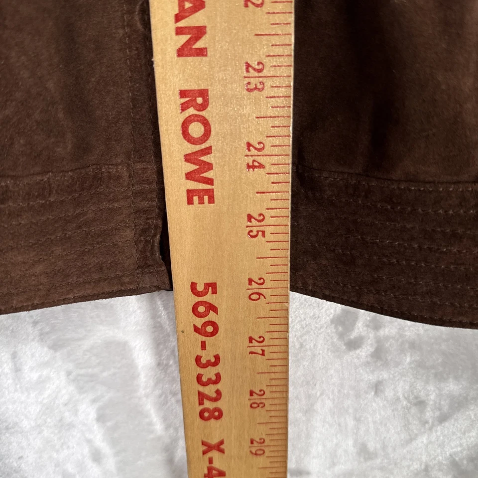 Chaqueta Valerie Stevens para mujer talla XL marrón claro gamuza 100 % cuero Foto 4 de 4