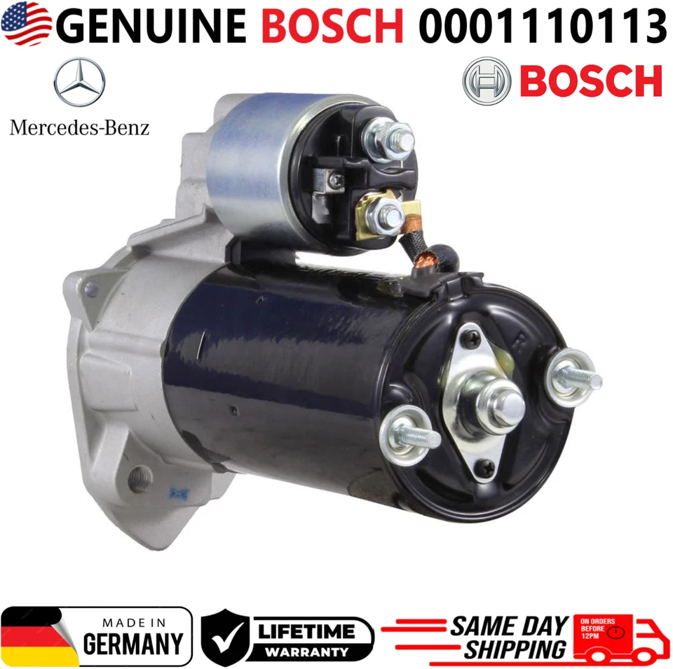 Motor de arranque Bosch original para Mercedes-Benz V8 1991-1999, 0001110113 Foto 2 de 4