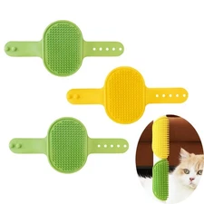 3-Pack Cat Self-Grooming Scratcher Rubber Wrap Grooming Brush Massage Comb