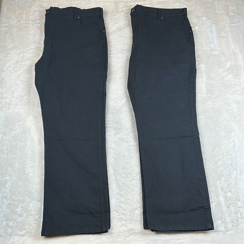 (2) Dickies Men's 40x30 Black Straight Work Dungaree Jeans- Regular Fit-Lot of 2 - Picture 8 of 9
