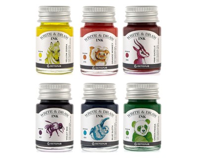Octopus Write and Draw Ink Set CARNIVAL, Schreib- und Zeichentinte, 6x10 ml