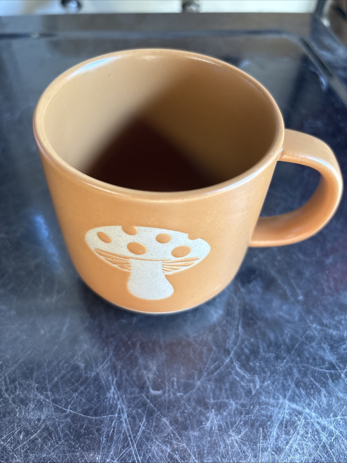 Sunshine Studios Retro Brown Spice Mushroom Ceramic Coffee Mug