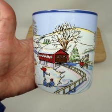 Tiffany  Co Vtg Christmas Winter Scene Mug Holiday CVS Limited Edition