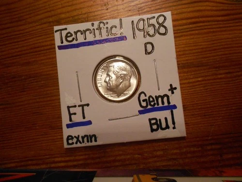 1957D Roosevelt Dime Gem BU++ SO NICE!!! Full Torch!!! LUSTER++++++