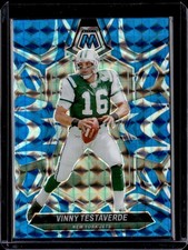 2024 Panini Mosaic #243 Vinny Testaverde Mosaic Reactive Blue