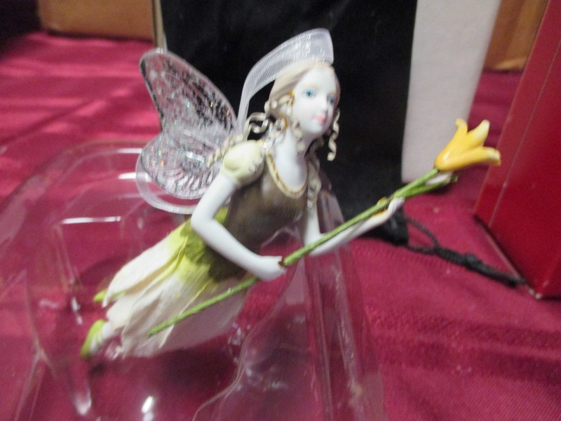 2002 Hallmark Keepsake Porcelain and Paper Christmas Fairy Holiday Ornament NIB