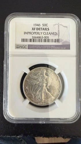 1946-P WALKING LIBERTY  HALF DOLLAR ~ NGC XF ~ DETAILS CLEANED