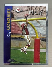 Topps 1997 Chrome Tony Gonzalez #24 Kansas City Chiefs Draft Pick Football Card