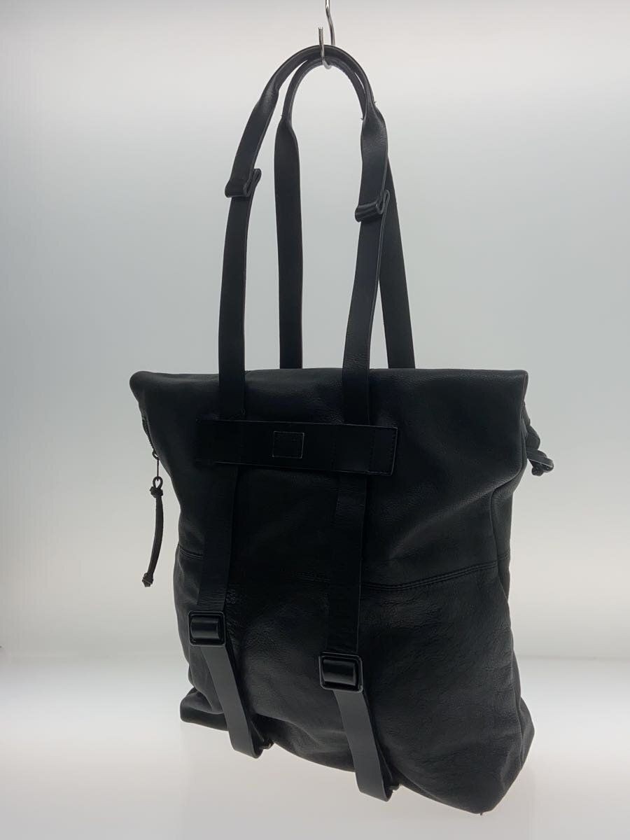 【新品未開封 24時間以内匿名配送】HILT Flat Logo Tote G-STAR RAW Tote Bag ESTAN SHOPPER LEATHER Black Plain D11966