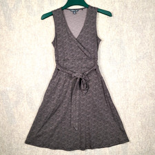 Toad & Co Womens Brown Cue Herringbone Sleeveless Wrap Dress Size XS Outdoor