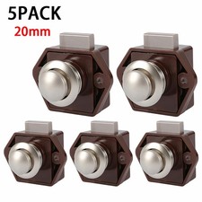 5-Piece 0.79 in Push Button Cabinet Drawer Latches - 15-1.06 in Fit
