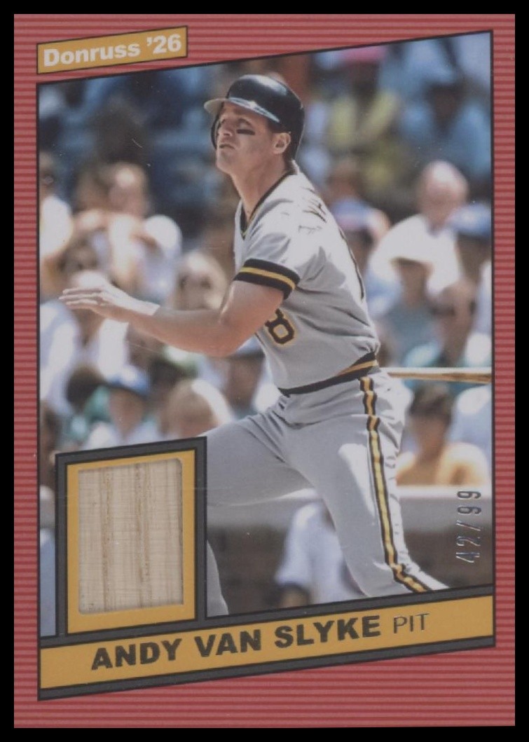 2026 Donruss #RM-AVS Andy Van Slyke #42/99 Bat Relic