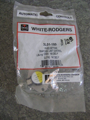 White Rodgers 3L01-180 Snap Disc Limit Control Open 180F Close 140F  NEW