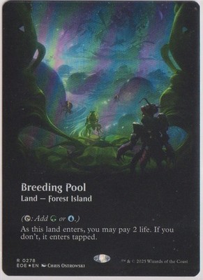 Mtg Breeding Pool (Borderless) Edge of Eternities Foil