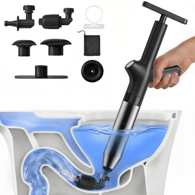 #ad Plunger Drain Clog : High Pressure Plunger amp; Heavy Duty Snake with Barometer ... $32.32