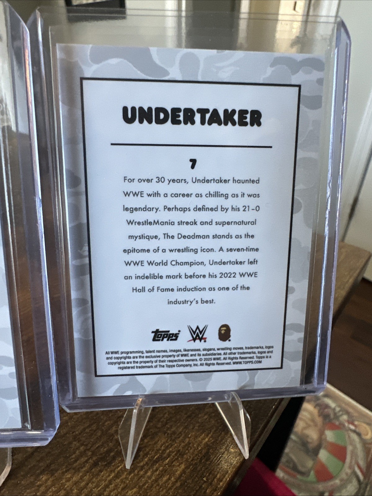 2018 Topps WWE Bape (2) Undertaker Silver Variation + Green WWF HOF The Dead Man thumbnail 8