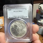 1889 Morgan Silver Dollar PCGS MS61 $1 Coin Philadelphia Uncirculated