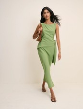 Nobody's Child Green Boat Neck Sleeveless Elvie Maxi Dress Size 14 BNWT RRP £140