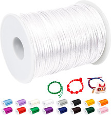 2.5Mm Nylon Cord String for Bracelet Making, Nylon Beading Cord Nylon Satin Brac