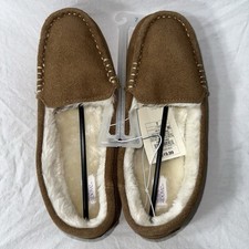 Women's Gemma Suede Fleece Lined Moccasin Slip-On Slippers - Stars Above