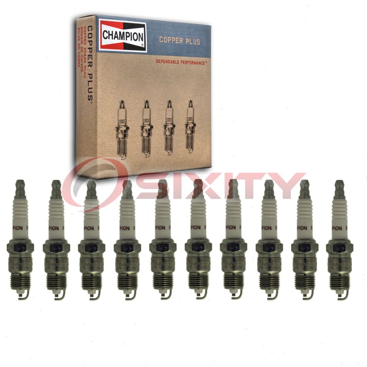 10 pc Champion Copper Plus 400 Spark Plugs for RV9YC R41TS R40TS P7TC P7RTC ol