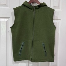 REI Boys Sleeveless Zip-Up Hoodie Vest Green Size XL