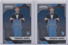 (2) 2016-17 Domantas Sabonis Panini Prizm ROOKIE CARD #255 - Kings Thunder RC. rookie card picture