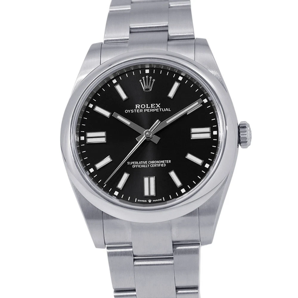 Rolex — ROLEX Oyster Perpetual 41mm Stainless Steel Black Dial 124300