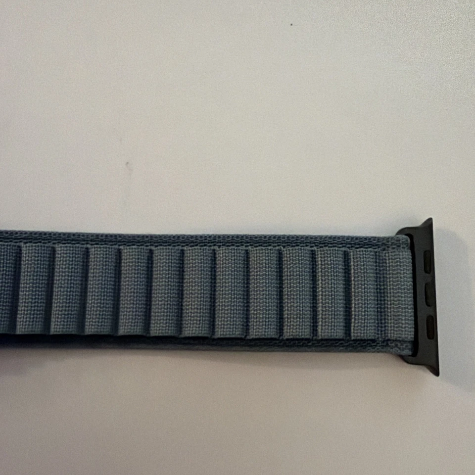 Apple Watch Strap 49mm Light Blue Alpine Loop Black Titanium Finish M Medium, photo 4 of 5