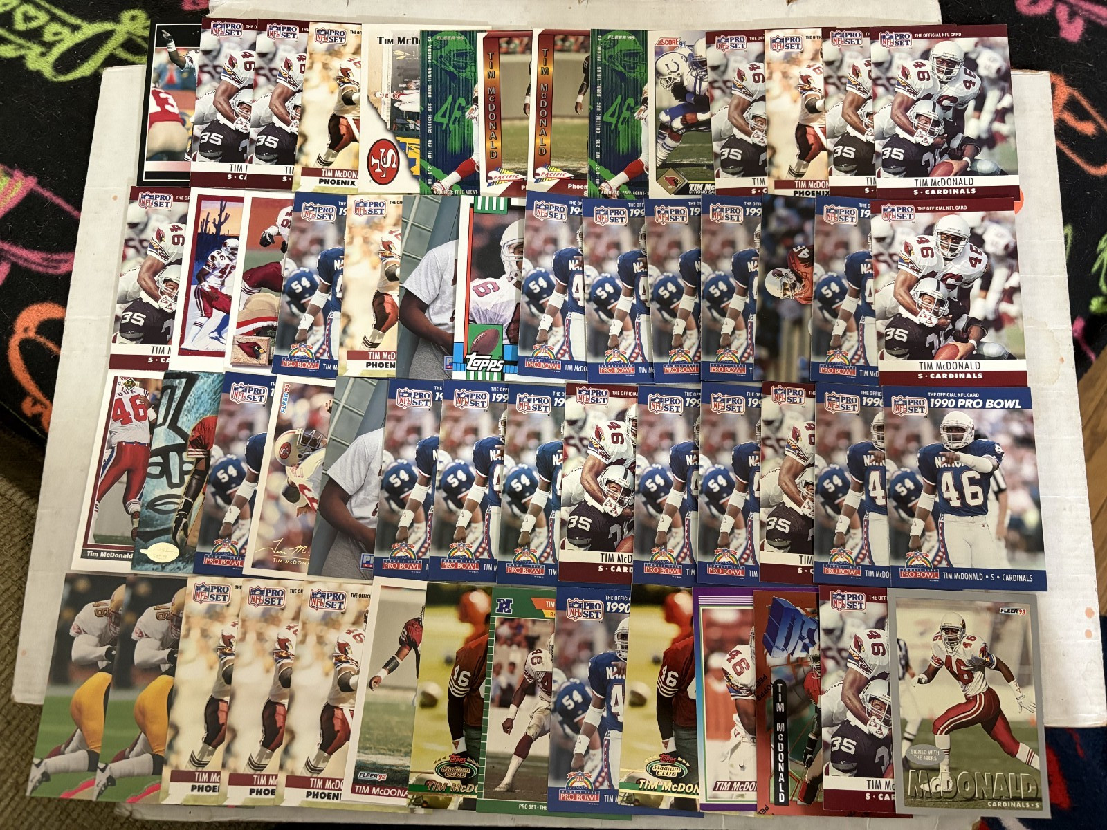 (110) Tim McDonald Football Cards Base Arizona Cardinals Lot Collection