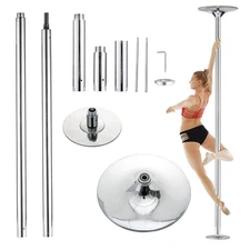 UMEKEN 45mm Spinning Static Dance Pole Portable Removable Adjustable Dancing fit