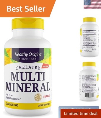 High Bioavailability Chelated Multi Mineral - 120 Capsules for Optimal Nutrition