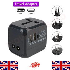 Universal Travel Adapter Worldwide Plug UK EU AU US with USB-C Port Fast Charger