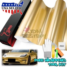 ESSMO PET Super Gloss Metallic Milano Gold Vehicle Vinyl Wrap Decal Like Paint