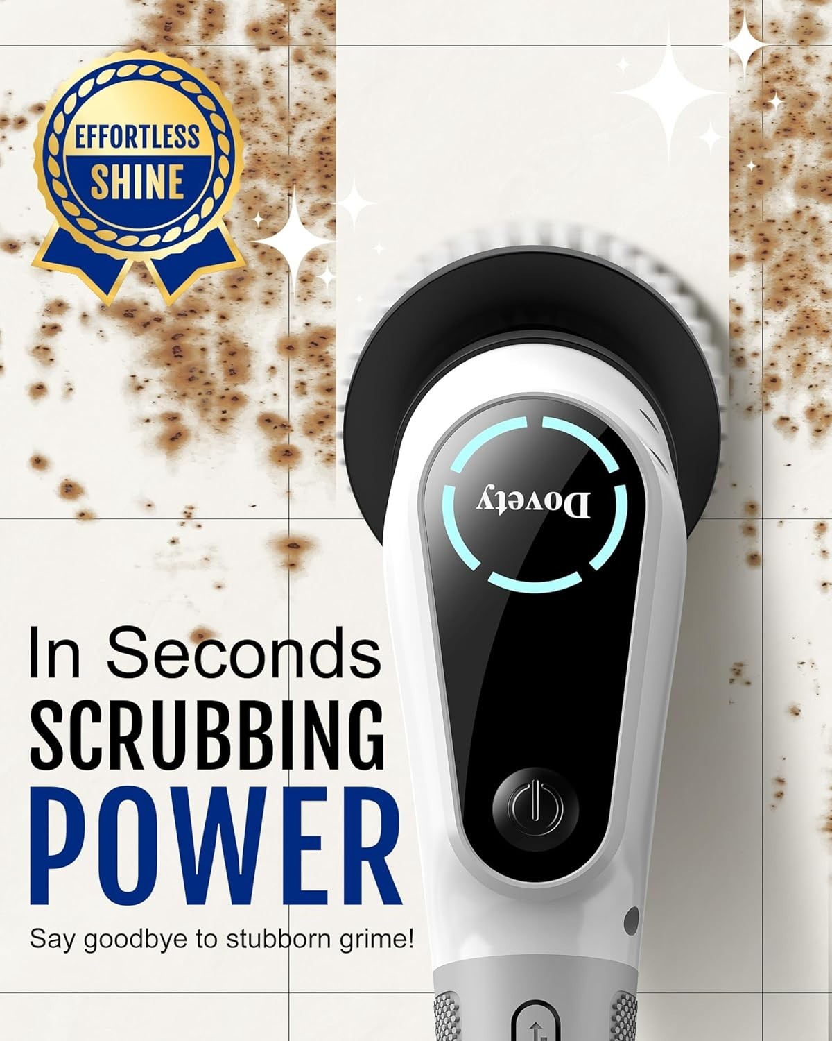 Dovety Electric Spin Scrubber - Cordless Cleaning Brush with 8 Brush Heads