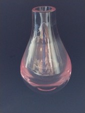 Mid Century Modern Studio Purple Irredesant Art Glass Vase- 4 Inches Tall