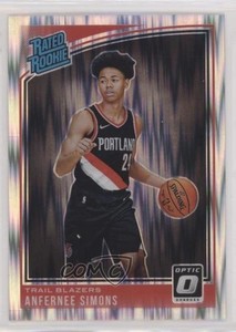 2018-19 Panini Donruss Optic Rated Shock Prizm Anfernee Simons #186 Rookie RC