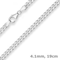 4,1Mm Armband Panzerkette Silberarmband Armschmuck Aus 925 Silber 19Cm