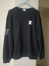 Zwift Ride On Black Sweater Large Men's 100% Cotton Made In USA nwot brand new