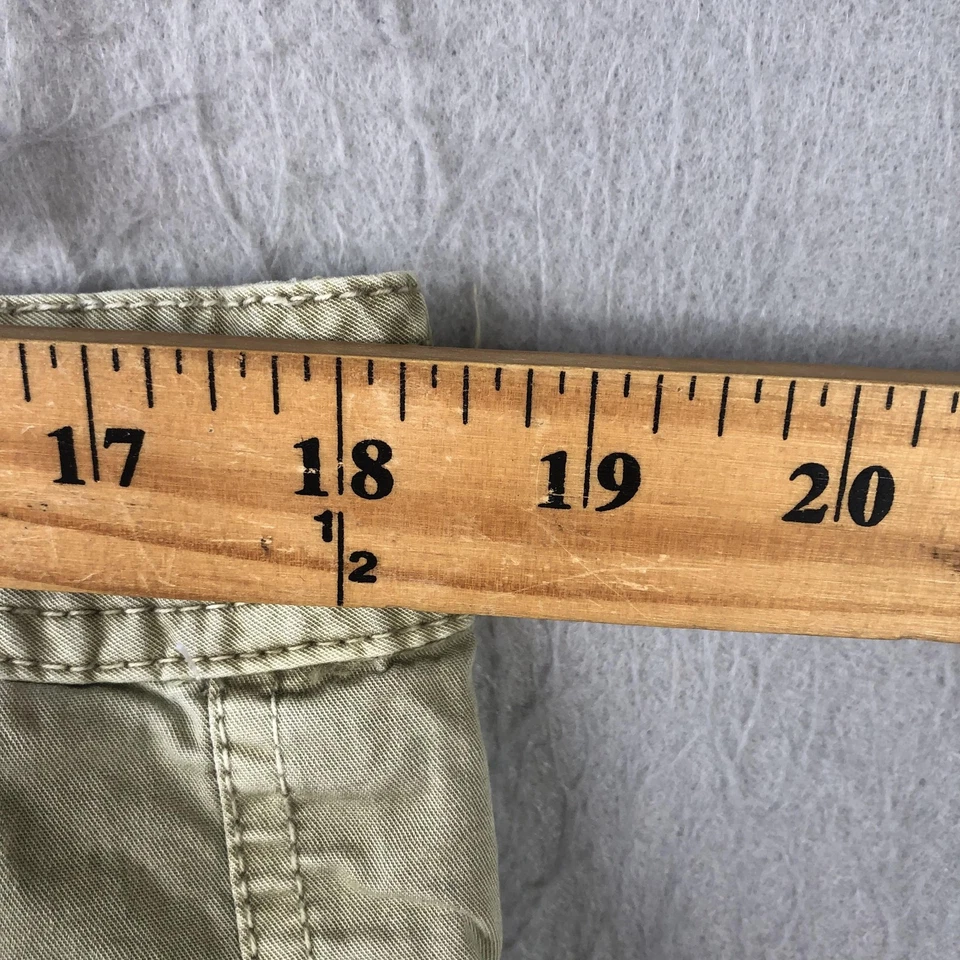 Stone Touch Cargo Shorts Mens 38 Khaki 100% Cotton Y2K Paratrooper Drawstring - Image 3 of 4