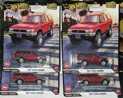 Hot Wheels Premium Boulevard 1993 Toyota 4Runner Red #144 Lot X4