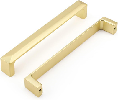 30 Pack Gold Cabinet Handles 6-5/16 Inch(160Mm) Hole Center Soild Zinc Alloy Bru