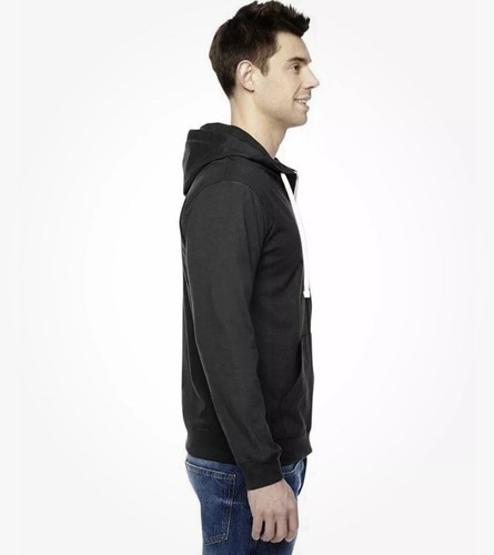 Fruit of the Loom Adult Sofspun® Jersey Full-Zip Tee Shirt Black Small - Picture 3 of 3