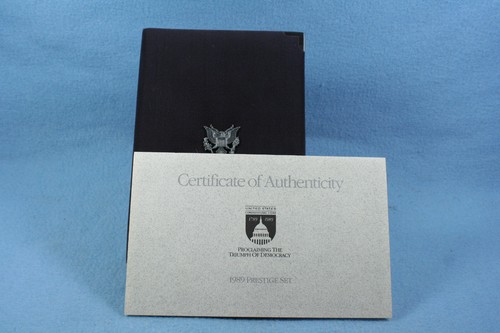 1989 Prestige 7 Coin Proof Set With Congress Commemorative 90% Silver Dollar - Picture 2 of 8
