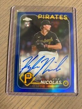 2024 Topps Chrome Rookie Autographs BLUE Kyle Nicolas Rookie Auto 113/150