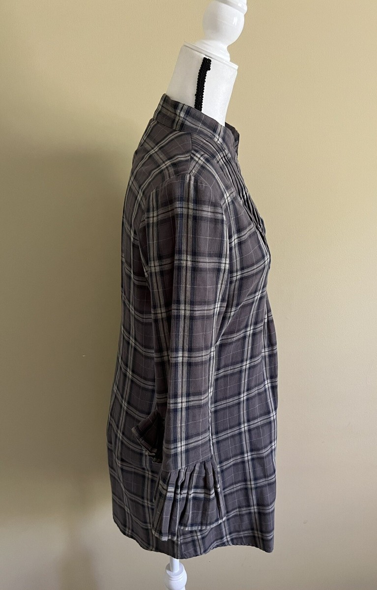 Fine Garments Carefully Selected by Bell Grey Plaid Vintage dress, size 6 View 2