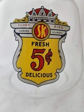 DECAL 5c  FOR SILVER KING GUMBALL/PEANUT MACHINE GLOBE - 010