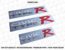 Civic Type R Decal Sticker Badge Emblem Set For Ek9 Jdm Ek Ctr Japan Hatchback